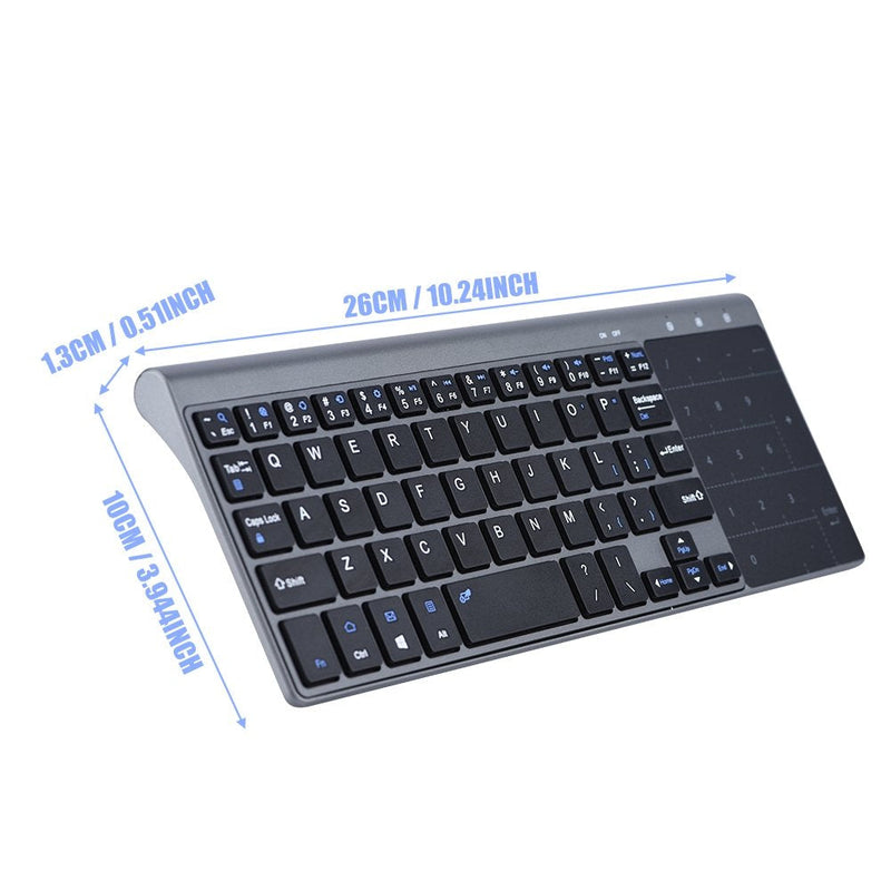 2.4Ghz Mini Wireless Keyboard with Touchpad Numeric Keypad Portable Ultrathin Remote Keyboard Mouse Combo