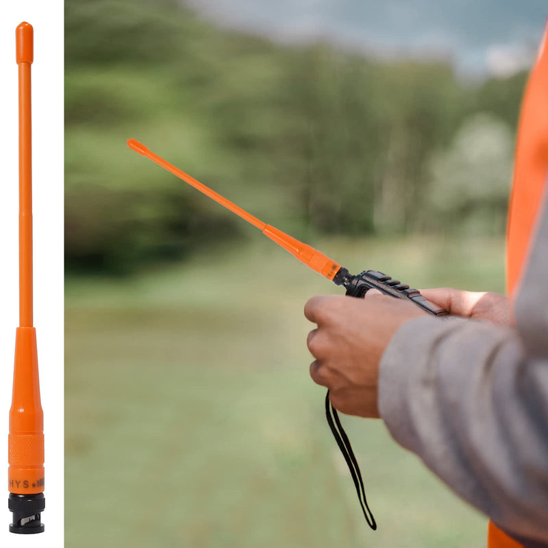 [AUSTRALIA] - HYS BNC HT Antenna, 144/440 MHz Dual-Band High Gain Handheld Antenna for ICOM IC-V9 Motorola HT440 CP500 Uniden Bearcat Whistler VHF/UHF Ham Radio (Pack of 2) Orange 2pcs 