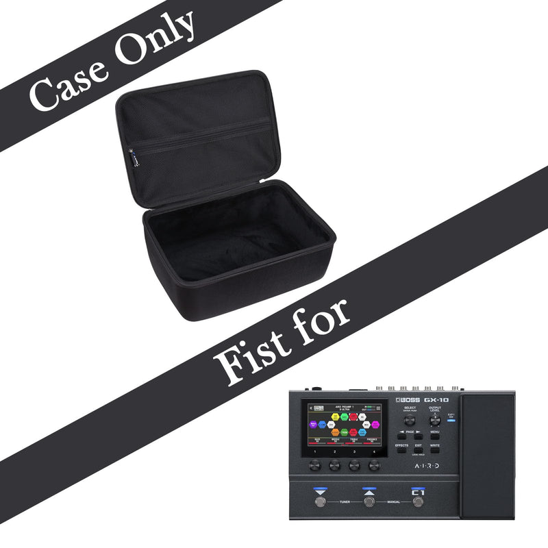 Case for Boss GX-10 Guitar Effects Processor, Hard Travel Carrying Storage Bag for Boss GX-10 Guitar/Bass Multi-effects Pedal (Black) Black