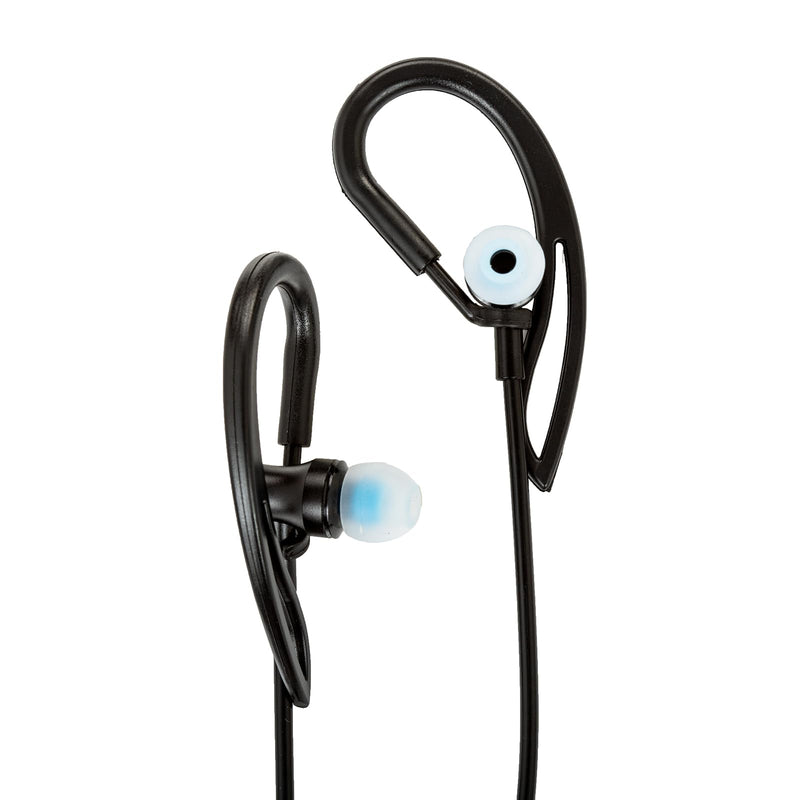Air Tube Headphones with 3.5mm Jack, EMF Blocking Earphones, Anti-Radiation Headsets with Ear Hooks, Radiation Free Earbuds, Comfortable & Safe Stereo Sound. (Black) Black