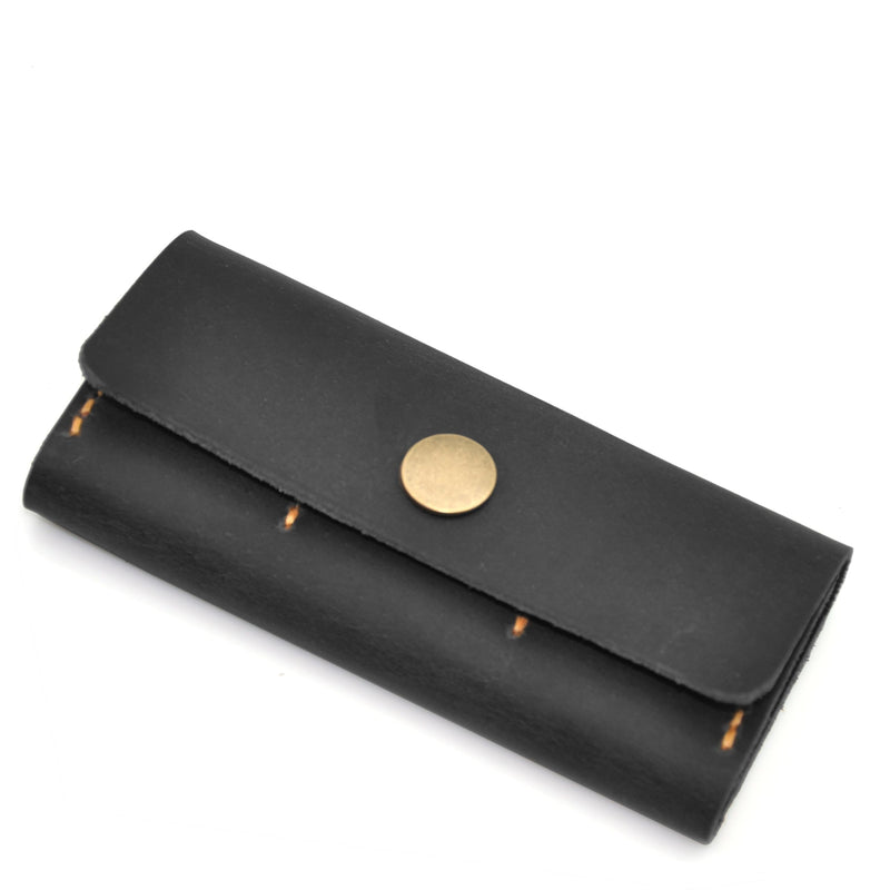 Guitar pick holder leather,Guitar pick holder gift,Leather guitar pick case,Gift for guitarist (Black) Black