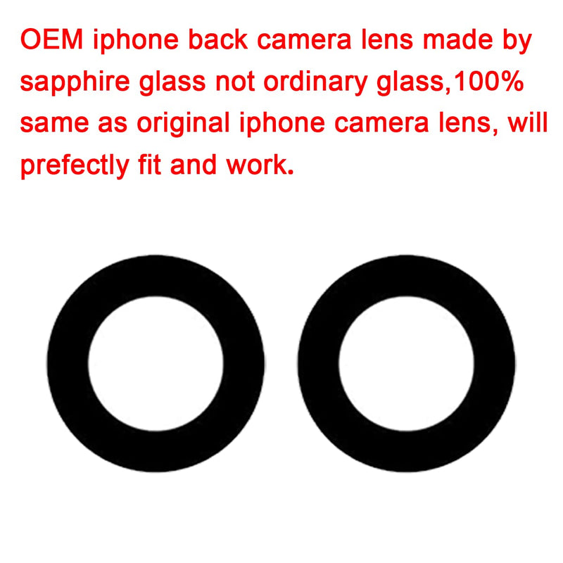 OEM Back Rear Camera Lens Glass Replacement for iPhone 14 and iPhone 14 Plus with pre-Installed Adhesive and Reparing Toolkit iPhone 14/ iPhone 14 Plus