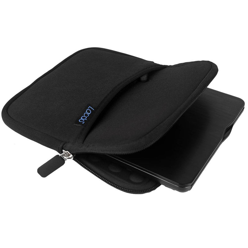 Lacdo Shockproof External CD DVD Hard Drive Sleeve Storage Pouch Bag for Burner Player Writer Blu-Ray BlueFire/Asus/LG/Dell/Asus/Pioneer/HP/VersionTech Neoprene Portable Protective Carrying Case,Black Black