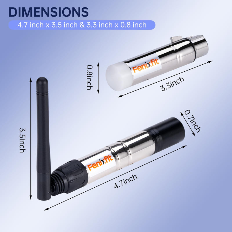 Wireless DMX512 Transmitter Receiver No Latency DJ 2.4G DMX Wireless 1 Transmitter & 3 Receivers Long Transmission Range DMX Light Controller for LED Stage Disco Lighting 4PCS Silver