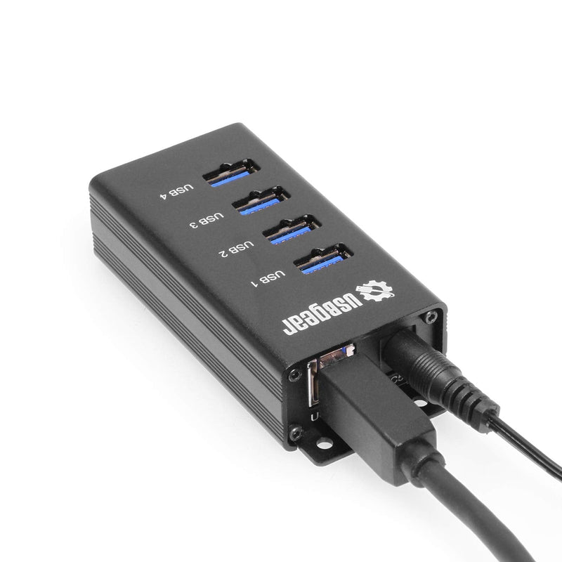 USBGear 4-Port USB 3.2 Gen 1 Mountable Charging and Data Hub