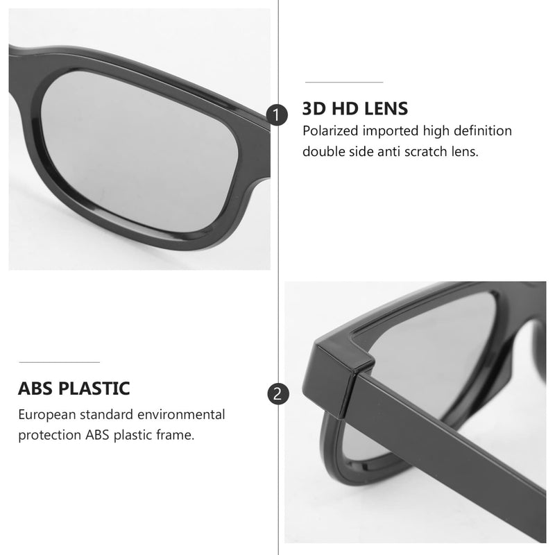 SUPVOX Tv Projector 5 Pairs 3D Viewing Glasses for Movies Game Ultra-Light 3D Glasses Movie Polarizer for Theater Screens Computer Monitors Polarized Glasses