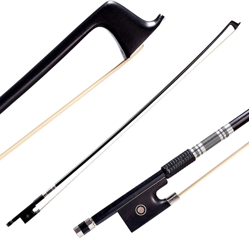 Carbon Fiber Violin Bow 4/4 Full Size Lightweight Fiddle Bow with Deep & Powerful Tone for Advance Level Violins [Carbon Bow 4/4] Carbon bow 4/4 full size