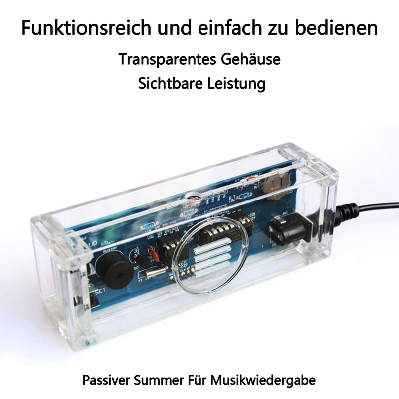 EIELE Electronic Clock Soldering Set Multicoloured Display with Free Adjustment Practical Learning Program for Soldering Enthusiasts (Soldering Required)