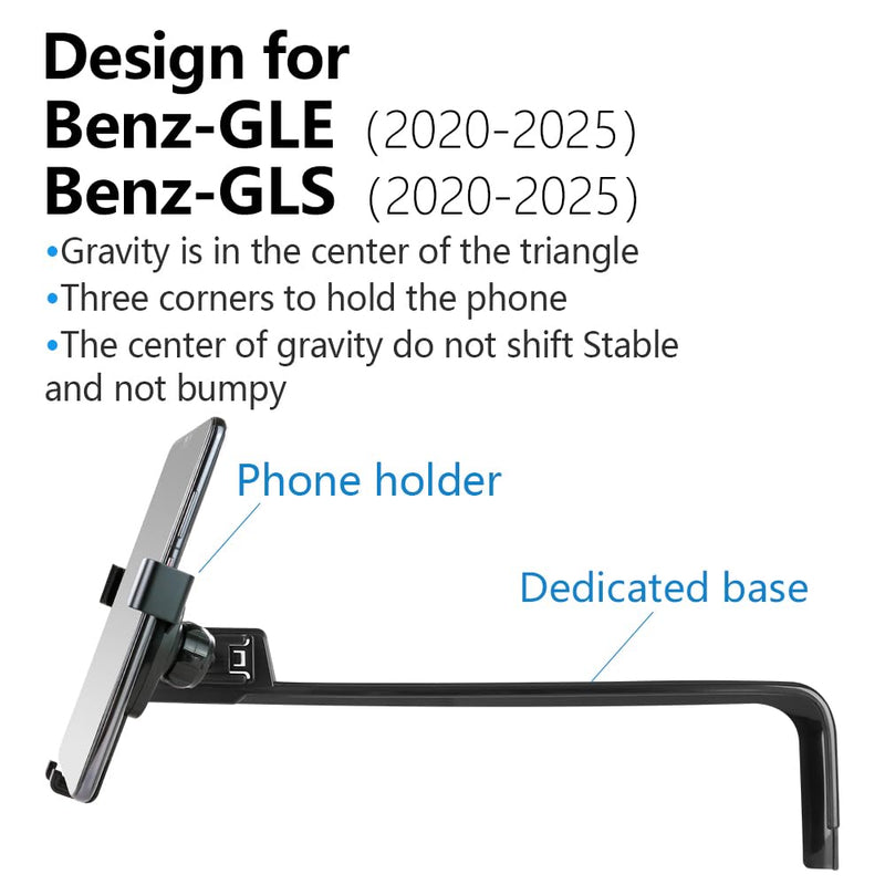 Car Phone Holder for Mercedes Benz GLE Class 2020 2021 2022 2023 2024 2025 2026 , GLS Class 2020-2026 Auto Accessories Navigation Bracket Interior Screen Decoration Dash Board Mobile Cell Mount case for Benz GLE / GLS 2020-2026 【Screen】
