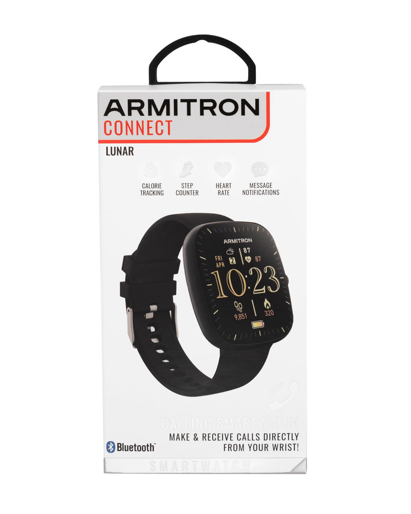 Armitron Connect Lunar Smartwatch, Health and Fitness Tracker, Sport Modes, Water Resistant and More Black