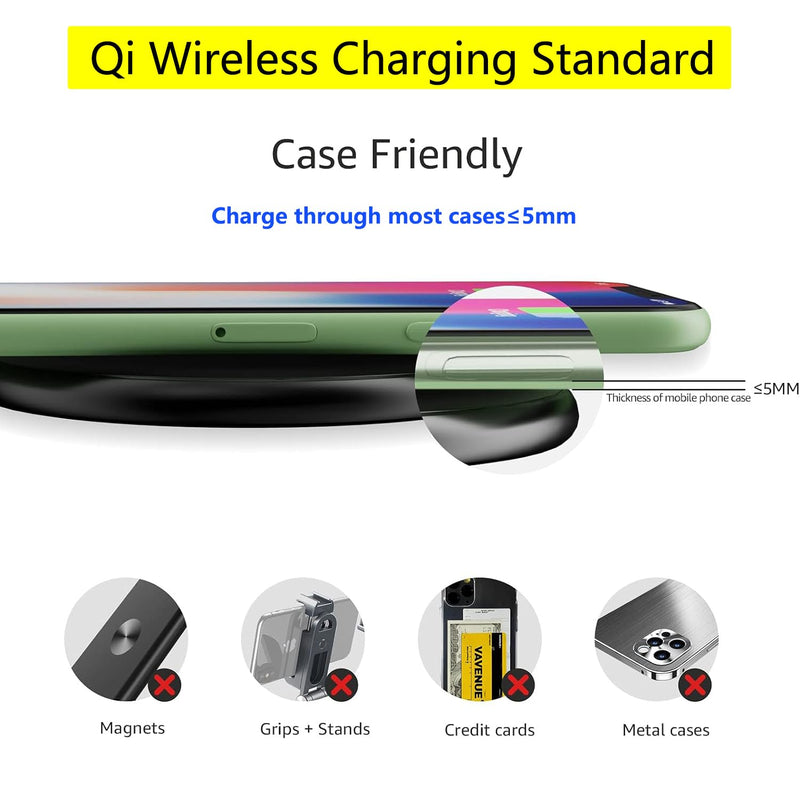 Wireless Car Charger for 2019-2024 Toyota RAV4, 15W Fast Qi Charging Station Pad Mat, Compatible with iPhone and Android, Black