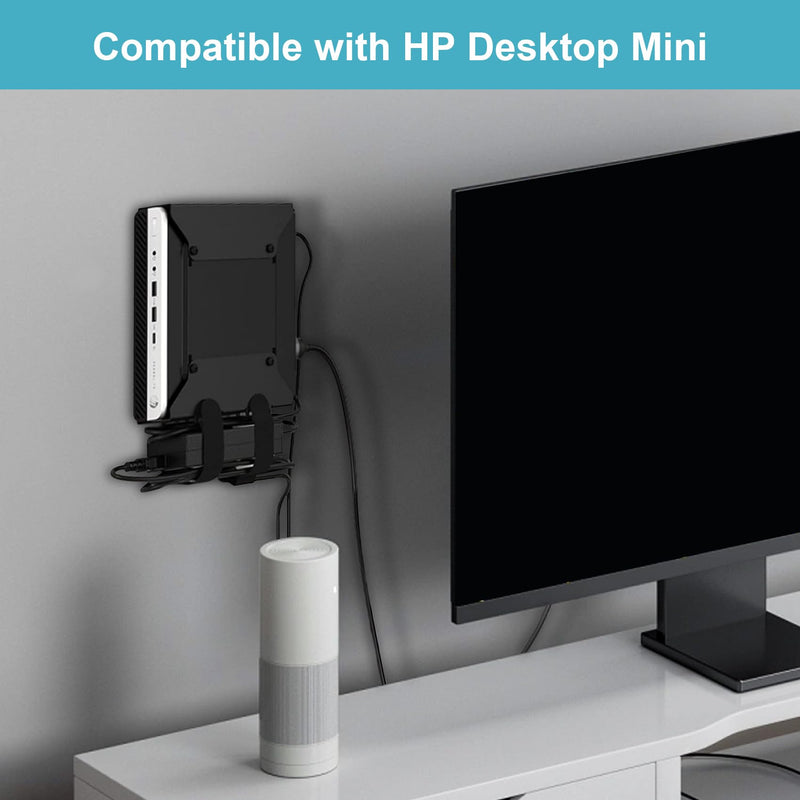 Mini PC VESA Mount Compatible with HP Desktop Mini, HPProDeskMini,EliteDeskMini, Wall VESA and Under Desk Mount for HPPro Mini 260 400,HPProDesk 400 405 600,HPEliteDesk 705 800 805 and More,1 Pack 1