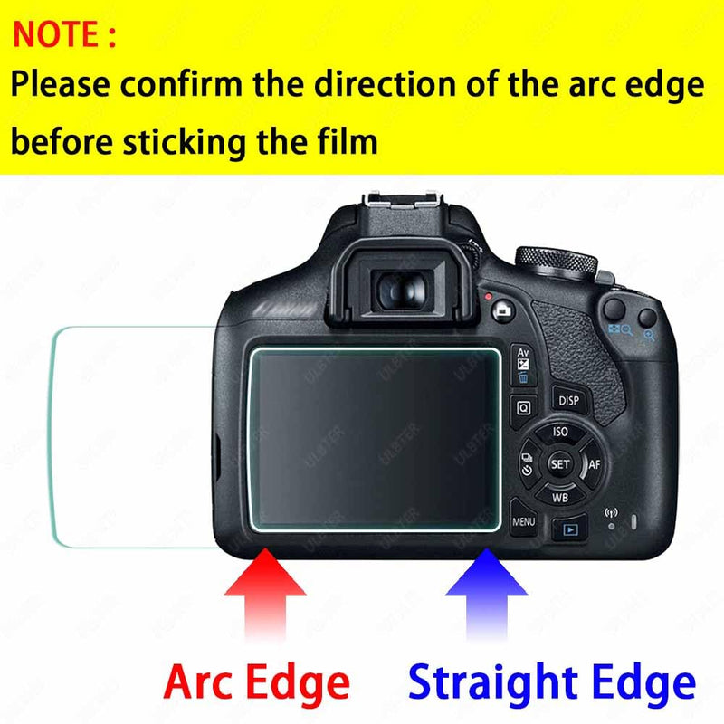 Rebel T7 T6 Screen Protector for Canon EOS Rebel T7 T6 T5 DSLR Camera & Hot Shoe Cover, [2+3Pack] 0.3mm 9H Hardness Tempered Glass Flim Anti-Scrach Anti-Fingerprint Anti-Bubble