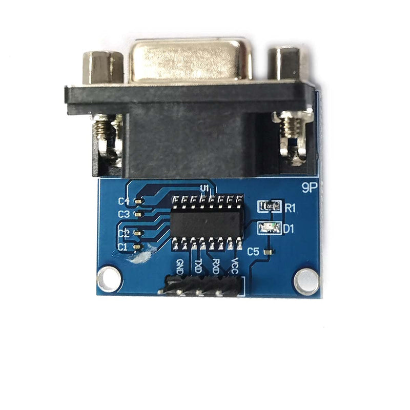 Kiro&Seeu 5pcs MAX3232 Root Module Connector Chip RS232 to TTL Female Serial Port to TTL DB9 Converter Board Compatible with Equipment Upgrades Like DVD Ar-duino Raspberry Pi(S232TOTTL-MD-5pcs)