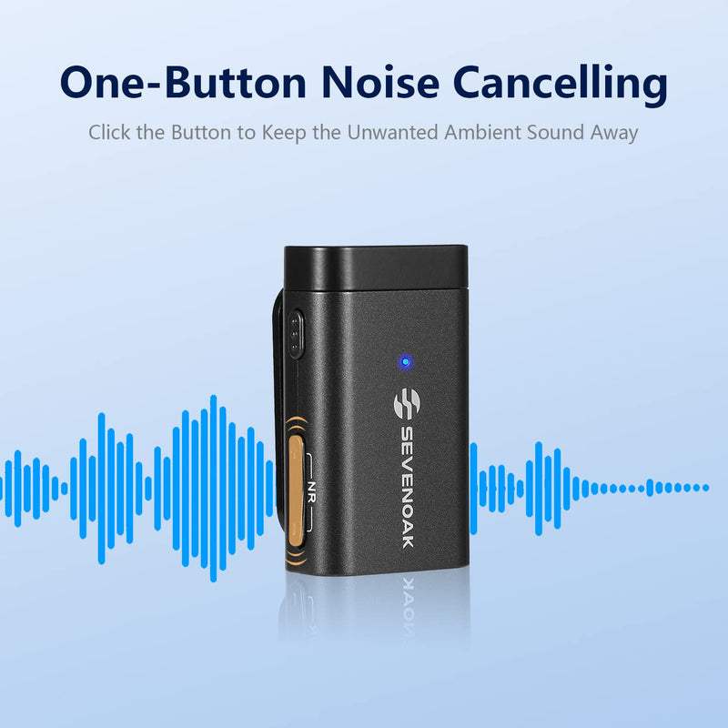 Sevenoak 3 in 1 Wireless Lavalier Microphones for iPhone/Android/Camera, Wireless Lapel Microphone System with Noise Cancelling Portable Microphone for Recording YouTube Vlog Live Stream -SKM-W1 Pro SKM-W1 PRO