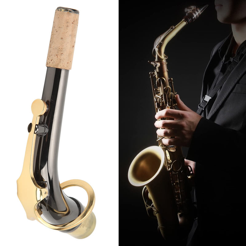 Sax Bend Neck Metal Cork Saxophones Accessory Black Plated for Alto Saxophone