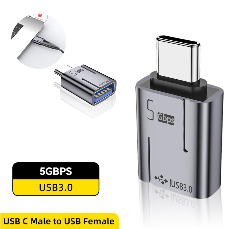 AreMe Micro USB to USB C Adapter, USB 3.0 to USB C Converter (Grey, 8 Pack) | Type C Connector, Male to Female and Female to Male