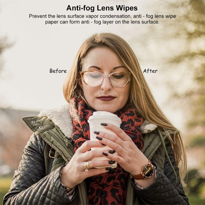 [AUSTRALIA] - Anti-Fog Lens Wipes Pre-Moistened Anti-Fog Wipes, 6inch X 5inch,for Eye Glasses (60 Pack) 6x5 Inch (Pack of 60) 