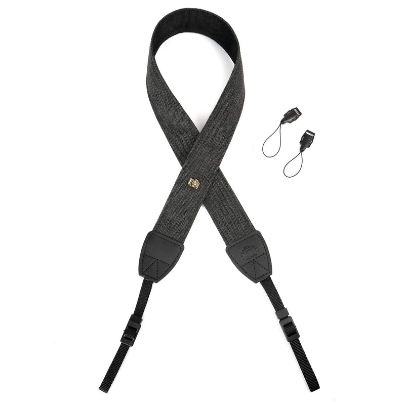 WANBY Camera Strap Black Canvas Neck Shoulder Strap with Quick Release Buckles for DSLR SLR