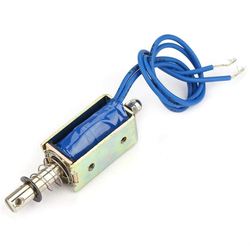 Magnetic Electromagnet, DC 6V/12V/24V 300mA Push Pull Electromagnets 5N Retractable Range 10mm Push Pull Type Open Frame for Automation Control