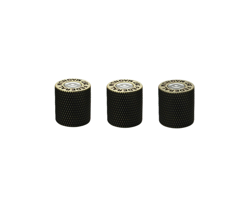 Guyker Guitar Knobs with 6mm Dia. Shaft Pots - Brass Bullet Case Style Tone and Volume Control Potentiometer Knob Replacement for Precision Electric Guitar or Bass (3 Piece, Antique Brass)