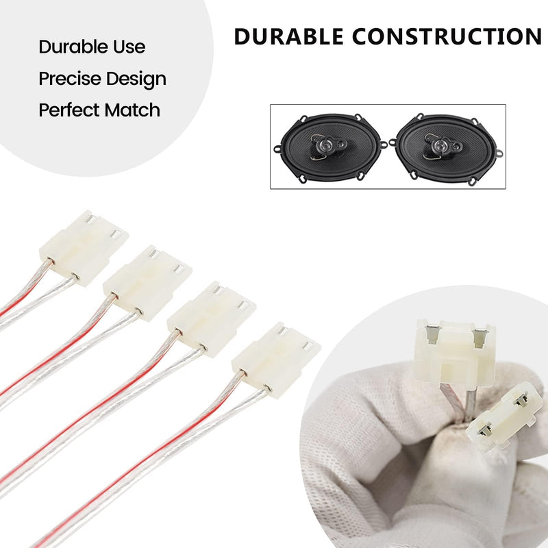 Car Speaker Wire Harness Connector Adapter Compatible with GM Chevrolet GMC Sierra Suburan Yukon Impala S10 Corvette Camaro Sonoma Aftermarket Front Rear Door Speaker Harness Plug 4 PCS 4PC