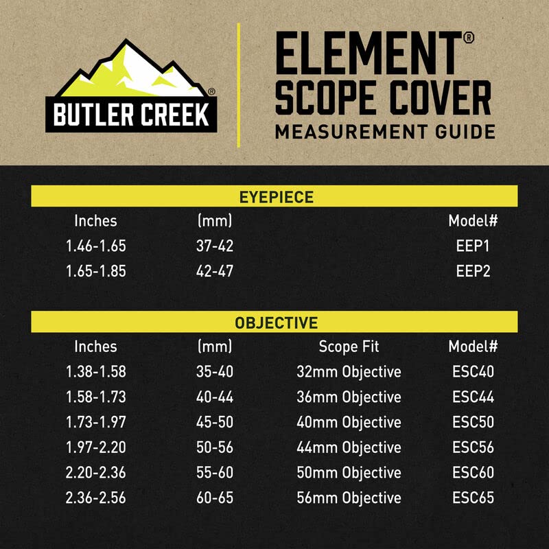[AUSTRALIA] - Butler CreekScope Cover Flip Open 45 Objective, Clam One Size Black 