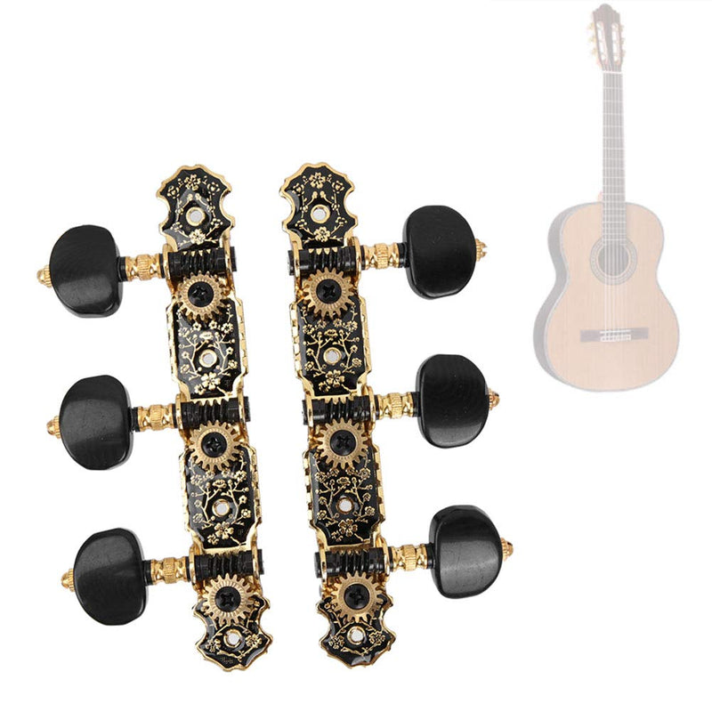 Tuning Peg for Classical Guitar, 1:18 Black Tuning Machine, Acoustic Guitar, Guitar Peg Machine Heads, Tuning Peg Replacement, 3L 3R Tuner for Acoustic Guitar, Electric Guitar