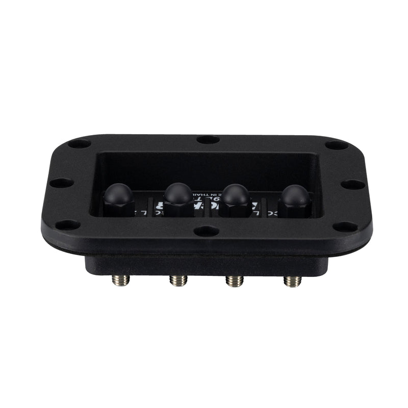 Kicker 49DTC Dual Terminal Cup | Twin connection points, flush-mount design, clean wire routing, made for custom bass box projects