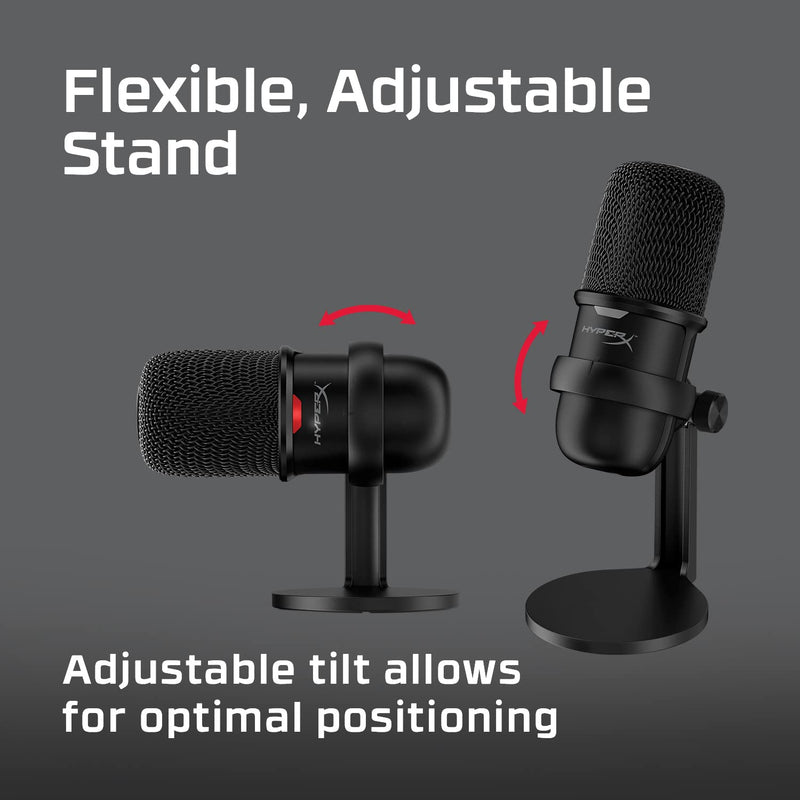 HyperX SoloCast – USB Condenser Gaming Microphone, for PC, PS4, PS5 and Mac, Tap-to-Mute Sensor, Cardioid Polar Pattern, great for Gaming, Streaming, Podcasts, Twitch, YouTube, Discord Black