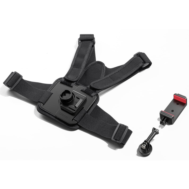 ULANZI CM028 Adjustable Chest Mount Harness w Vertical/Horizontal Switching for GoPro DJI Insta360 Action Cameras - Phone POV Chest Strap Mount Harness for iPhone Samsung Cameras Body Mount