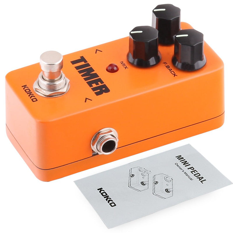Guitar Mini Effects Pedal Timer - Digital Delay Effect Sound Processor Portable Accessory for Guitar and Bass, Exclude Power Adapter - FDD2