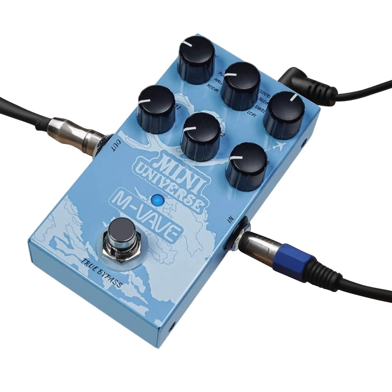 Guitar Effect Pedal Digital Reverb Pedal Digital Modeling Reverberation Effector with 9-Mode Reverb Selection for Guitar Bass - MINI-UNIVERSE,Reverberation Effector