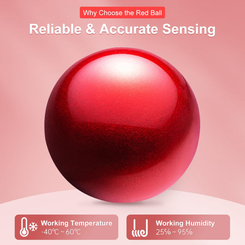 SANWA 40mm/1.57in Trackball, Replacement Ball GMAWTB40, GMABTTB41, GMATB39, Kensington Orbit Fusion, and Other Compatible Trackball Mice, Glossy Red 40 MM