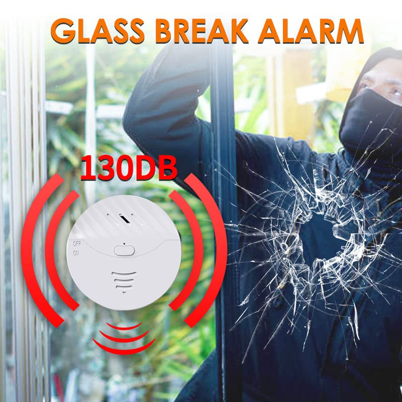 [AUSTRALIA] - WiFi Window Alarm System, 2 Pack Glass Break Detection with Phone APP, 120dB Smart Alarms with Adjustable Vibration Sensor for Car,Home Security (2PCS) 