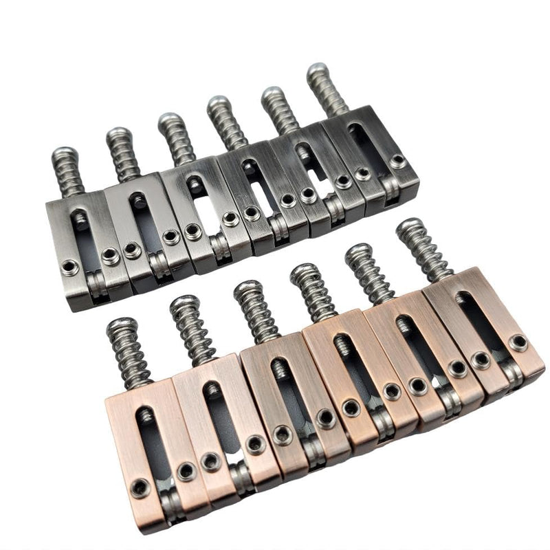 [AUSTRALIA] - Kaynes 6PCS 10.5MM Guitar Bridge Roller Saddles – Brass Tremolo Bridges Saddle With Steel Roller For Fender Telecaster Tele Stratocaster Strat ST TL Style Electric Guitar (10.5 Roller BR) 10.5 Roller BR 