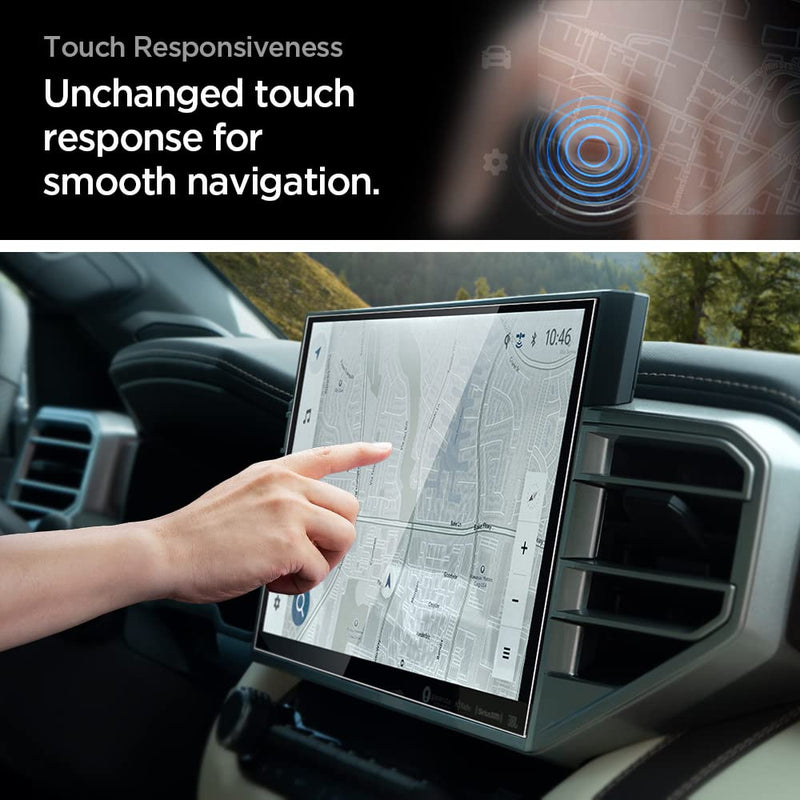Spigen Tempered Glass Screen Protector [GlasTR Slim] designed for Toyota Tundra (2022/2023/2024), Toyota Sequoia (2023/2024) 14 inch Dashboard Touchscreen - Matte/Anti Finger Print