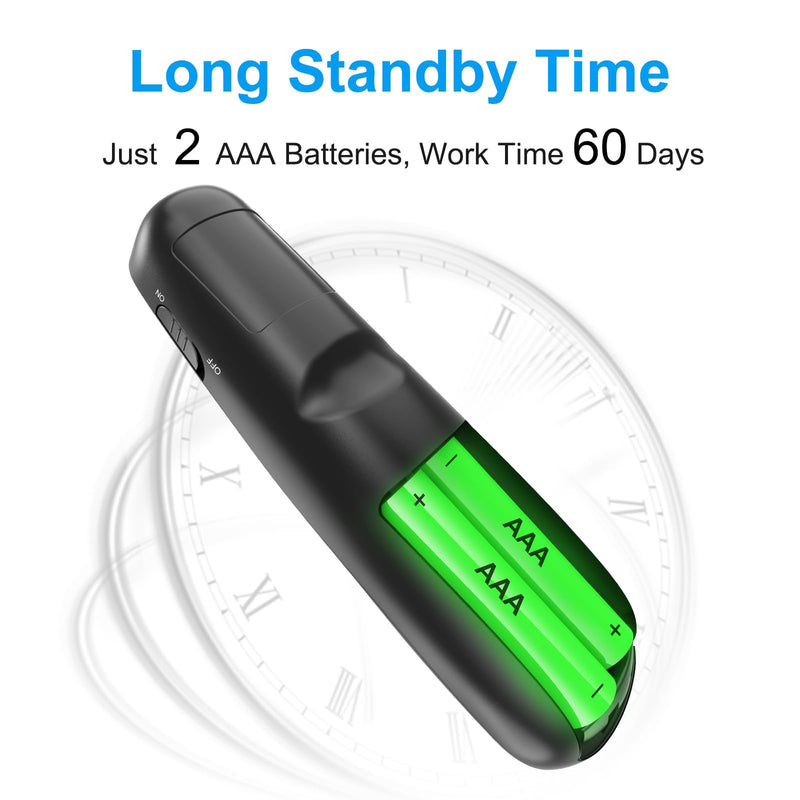 Wireless Presentation Clicker PowerPoint Presenter Remote : USB Type C Clicker with Red Laser Pointer Long Range PPT Control -Power Point Google Slide Advancer for Mac Laptop PC Computer Keynote Red Light