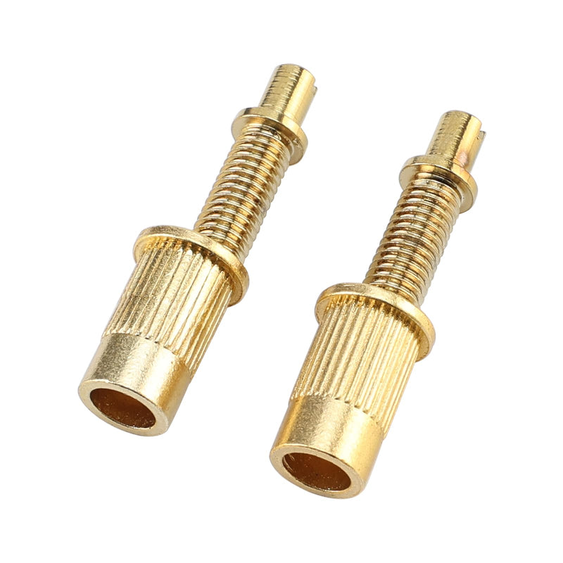 [AUSTRALIA] - Electric Guitar Bridge Studs Anchors M8 Metric Thread Mounting Studs and Inserts Bushings Compatible with Les Paul Lp Ep Style Electric Guitar Bridges Parts Replacement Gold 
