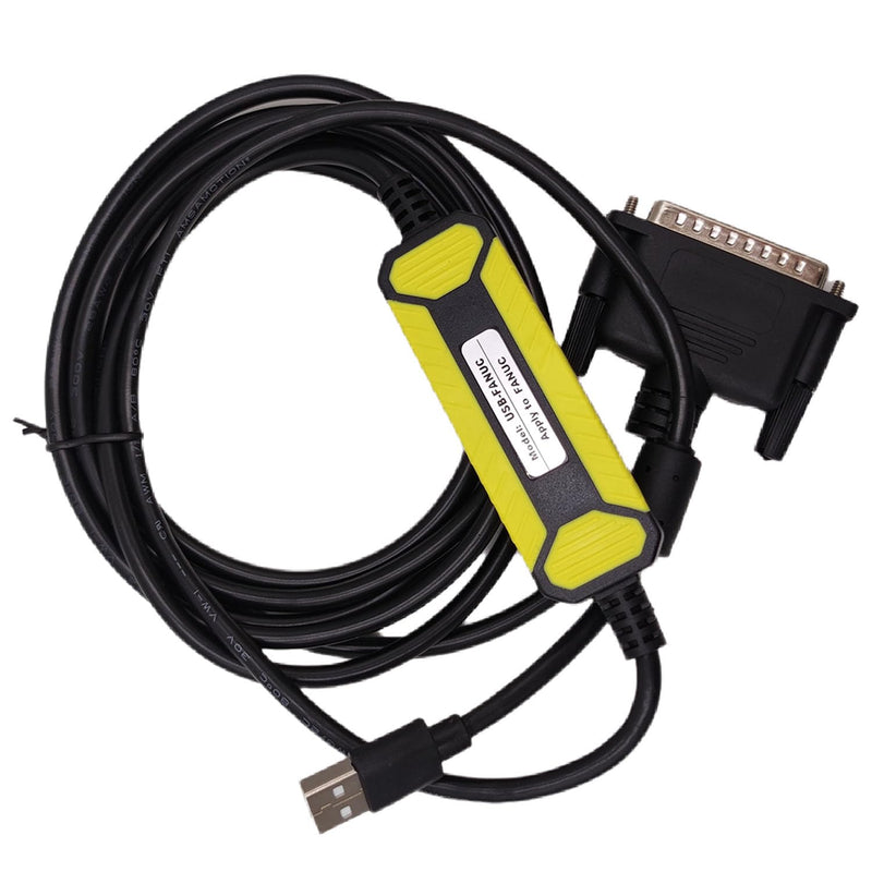 USB-FANUC RS232 Data Transfer USB Convert DB25 Pin Download Cable for CNC Fanuc