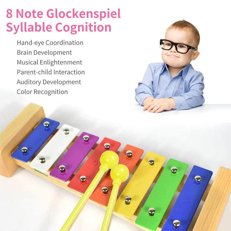 Xylophone 8 Notes Chromatic Glockenspiel Xylophone Music Instrument