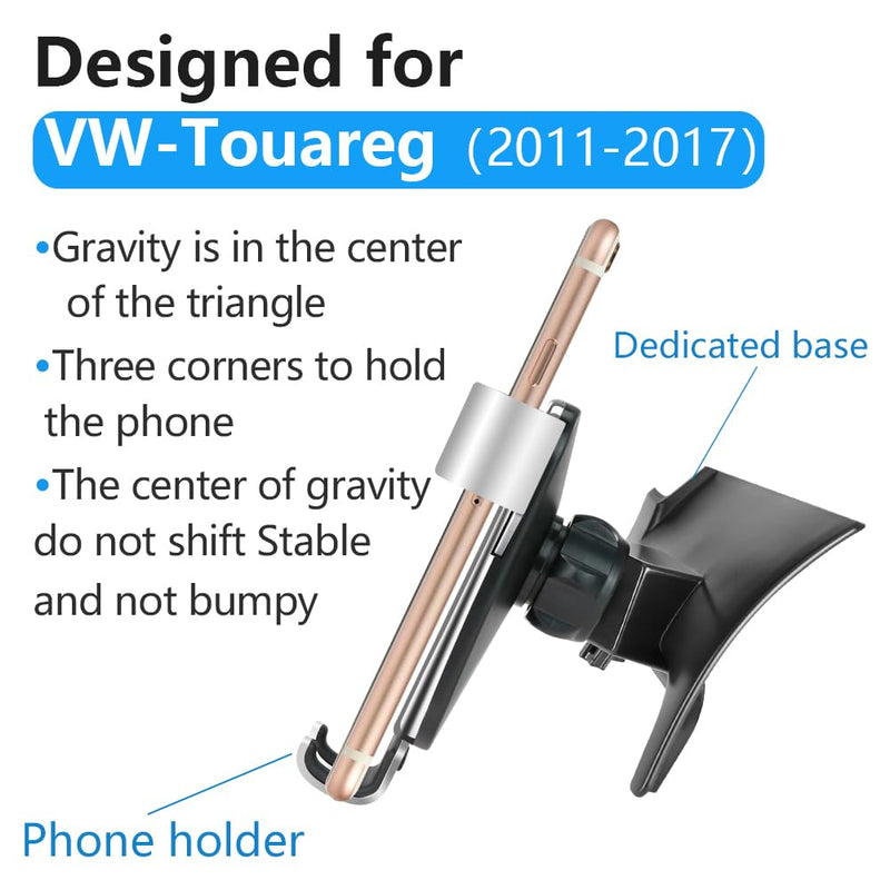 Car Phone Holder for Volkswagen Touareg 2011 2012 2013 2014 2015 2016 2017 VW Auto Interior Accessories Best Cell Phones Mount Cellphone Mobile Cradle Charging Navigation Bracket Screen Stand