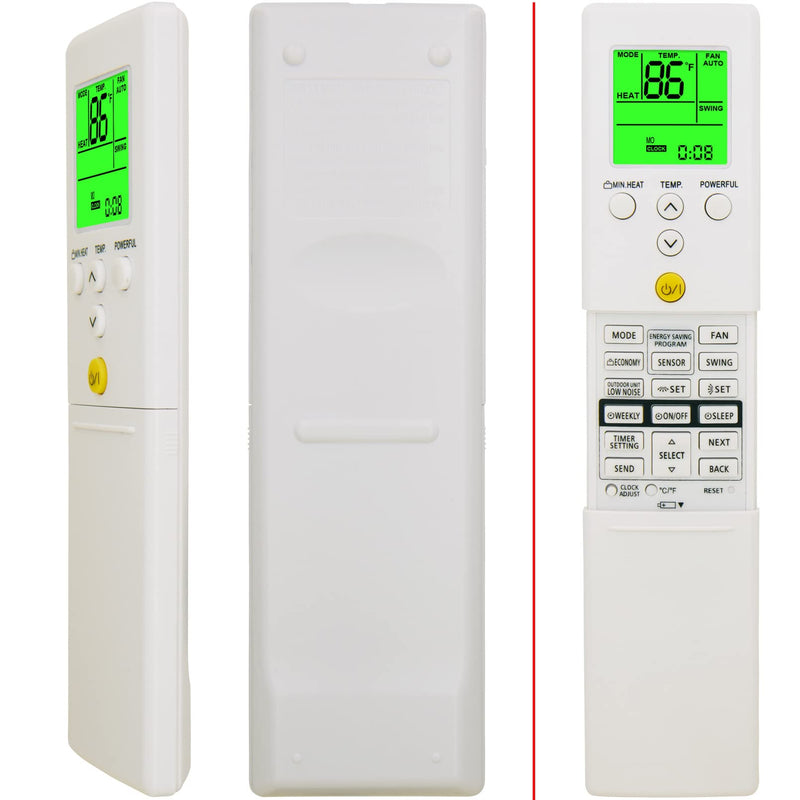 RCECAOSHAN Replacement for Fujitsu Air Conditioner Remote Control AR-RED1U ARRED1U AOU9RLS2 AOU12RLS2 AOU15RLS2 ASU9RLS2 ASU12RLS2 ASU15RLS2 Display in Both Fahrenheit and Celsius