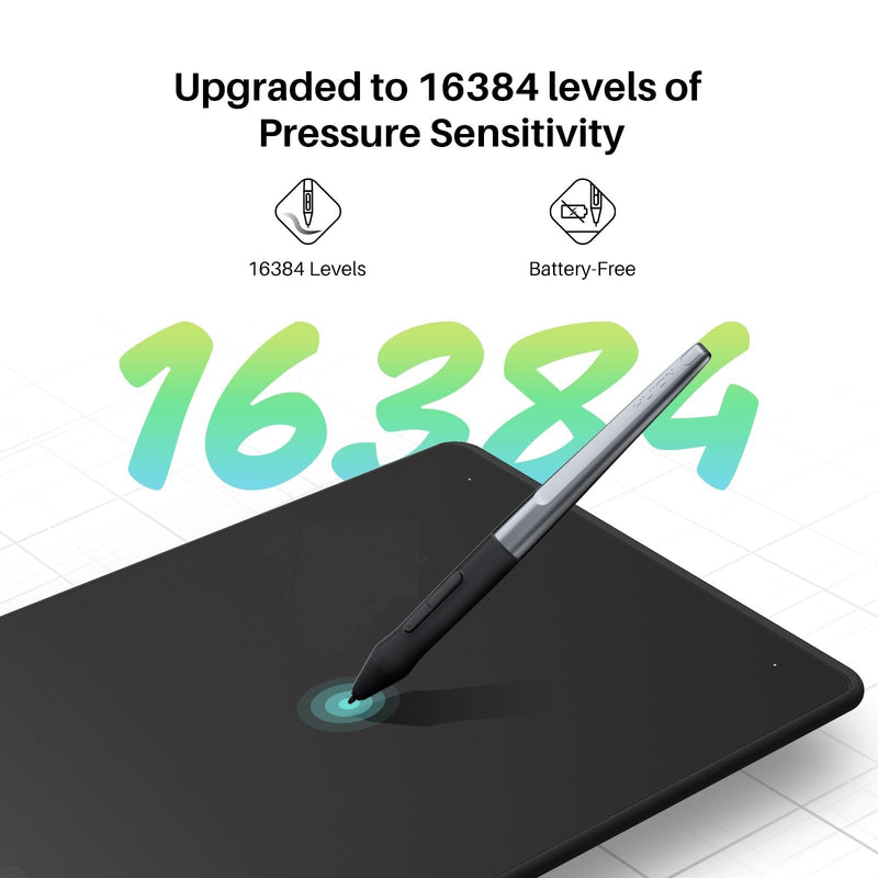 HUION HS64 OSU Drawing Tablet 16384 Pen Pressure | 6.3x4 inch for Beginner, Battery-Free Stylus, Ultra-Slim, 4 Hot Keys, Work with Windows/Mac/Android/Linux Small