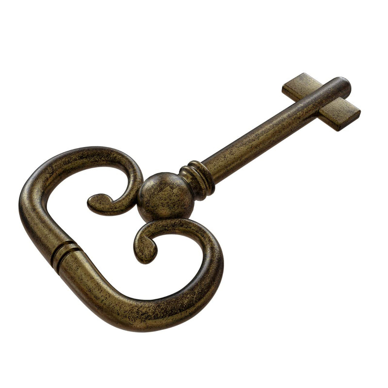KY-8B (D-1902) for Roll Top Desk Lock Key (Antique Brass) Antique Brass