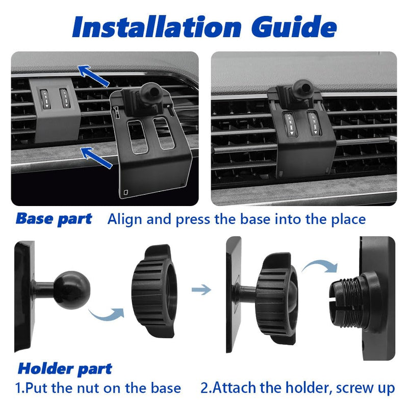 Car Phone Mount 2019-2024 Q3 [Thick Case Friendly] Mobile Phone Holder Cell Navigation Bracket Air Vent Auto Accessories Cradles, All Phones (Q3-19-24) Q3-19-24