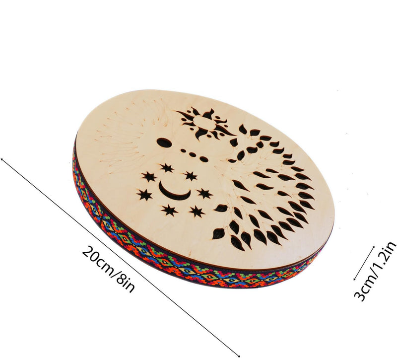 [AUSTRALIA] - 8INCH Ocean Drum,Water Stream Drum,Rain Disk "Water-Fall",Sound Healing,Onomatopoeic Music,For Performance Accompaniment（Tree of Life） 8 INCH 