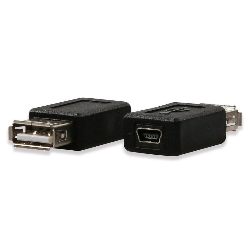 Electop 2 Pack USB 2.0 A Female to USB B Mini 5 Pin Female Adapter Converter
