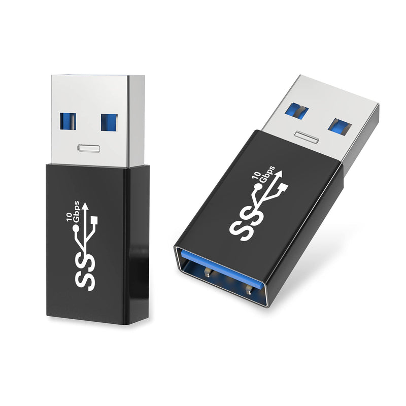 AGVEE [4 Pack] USB-A 3.0 Female to USB-A 3.0 Male Adapter, USB 3.0 Converter Coupler Extension Extender Connector, Black