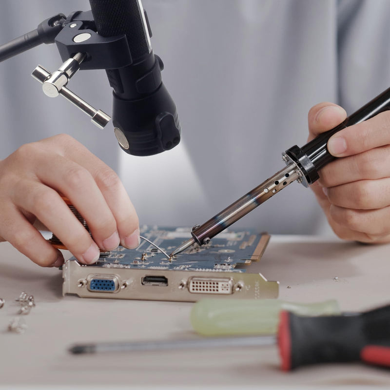 [AUSTRALIA] - Helping Hands Soldering,360 Degree Rotation Hot Air Gun Frame, Camera Mounts Clamps Heat Gun Bracket Third Hand Tool for Soldering,Magnetic Helping Hands 